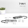 Plugable USB C Hub Multiport Adapter, 7-in-1 Hub Compatible with MacBook Pro, Windows, Chromebook, Dell XPS, Thunderbolt 3 and More (4K HDMI, 3 USB 3. 0, SDmicroSD Card Reader, 87W Charging.