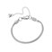 TGLS Women European Charm Bracelet Stainless Steel 7" Snake Chain Bracelet Fits Charms Bead.
