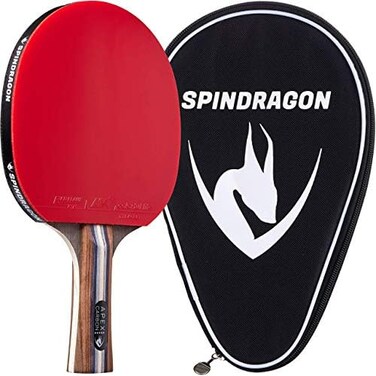 Spindragon Apex Carbon Professional Ping Pong Paddle - Performance Table Tennis Racket with Dual Offensive RubberDurable Carry Case - Enhance Your GameWin More Matches.