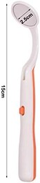 RZJZGZ Dental Mirror LED Lighted Mirror Teeth Inspection Mirror Anti Fog Curve Angle Dentist Oral Care Tool（2pcs(Orange.