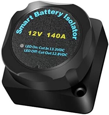 مرحل حساس للجهد الكهربائي MaySpare 12V 140Amp VSR مرحل شحن تلقائي مزدوج للبطارية، عازل بطارية ذكي مزدوج.
