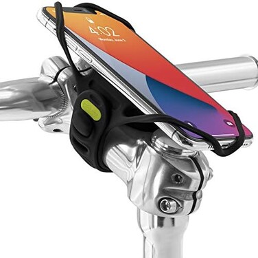 BONE 【Bone】Bike Tie Pro 4 Bike Phone Mount Bicycle Phone Holder for Stem Mounting 4. 7"-7. 2" iPhone 15/Pro/Pro Max, Ultra Light Phone Mount for Bike Motorcycle, Designed for Road Bicycle Accessories