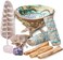 BLUE RIVER SAGE Home CleansingSmudging Kit with White , Palo Santo, AbaloneStand, Smudge FeatherGuide - Smudge Kit with Smudge Sticks.