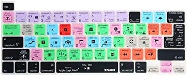 XSKN Logic Pro X 10 English Silicone Shortcuts Keyboard Cover Skin for Touch Bar Models 2019 New MacBook Pro 16 inch A2141 2020 New MacBook Pro 13. 3 inch A2251 A2289 A2338 M1 Keyboard USEU Version.