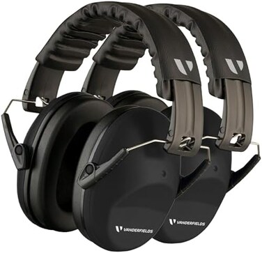 Vanderfields Ear Defenders Adults - 26dB SNR - Protection Passive Noise Cancelling Headphones - Safety Earmuffs Ear Protectors - Hearing Protection Shooting - Ear Defenders Autism, DIY.