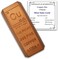 Mint State Gold 1 Pound Copper Bar Ingot Paperweight - 999 Pure Chemistry Element Design with Certificate of Authenticity by.