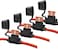 حامل فيوزات Qizpcer عيار 10 - حامل فيوزات خطي عيار 10 AWG مع فيوزات شفرة ATC 40 أمبير (عبوة من 4 قطع).