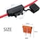حامل فيوزات Qizpcer عيار 10 - حامل فيوزات خطي عيار 10 AWG مع فيوزات شفرة ATC 40 أمبير (عبوة من 4 قطع).