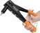 BEETRO Heavy Duty Hand Riveter, Rivet Gun, 3/32"-1/8"-5/32"-3/16", 4 Nosepieces Set Includes 100pcs Rivets, Durable and Suitable for Metal, Plastic and Leather.
