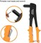 BEETRO Heavy Duty Hand Riveter, Rivet Gun, 3/32"-1/8"-5/32"-3/16", 4 Nosepieces Set Includes 100pcs Rivets, Durable and Suitable for Metal, Plastic and Leather.