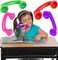 4E's Novelty Whisper Phones for Reading [4 Pack] Auditory Feedback, Hear Myself Sound Phone - Accelerate Reading Fluency, ComprehensionPronunciation - Speech Therapy Materials Toys by.