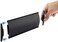 GlossyEnd Set of 6 &ndash;SturdyElegant Black Aluminum Wall Mount Name Plate Holder, Office Business Door Curved Sign Holder with Adhesive Tape, 8&rdquo; X 3&rdquo; - Plastic Film Included, Paper Inserts NOT Included.