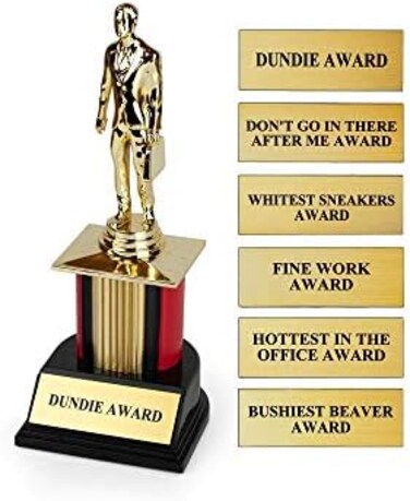 Surreal Entertainment The Office Dundie Award Replica With 6 Interchangeable Plates8 Inches Tall.