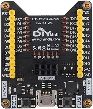 Wishiot ESP8266 Burning Fixture Development Board Micro USB Port Onboard CP2102 Chip Support ESP-01S ESP-07 ESP-07S ESP-12E ESP-12F ESP-12S ESP-C2 Easy Programer.