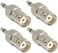 XMSJSIY 3. 5mm Mono to BNC Adapter, BNC Female Jack to 1/8" TS Male Plug Nickel-Pated Bidirection Connector for Antenna Radio CCTV DVR Camera and More (4 Pack.