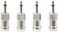 XMSJSIY 3. 5mm Mono to BNC Adapter, BNC Female Jack to 1/8" TS Male Plug Nickel-Pated Bidirection Connector for Antenna Radio CCTV DVR Camera and More (4 Pack.