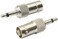 XMSJSIY 3. 5mm Mono to BNC Adapter, BNC Female Jack to 1/8" TS Male Plug Nickel-Pated Bidirection Connector for Antenna Radio CCTV DVR Camera and More (4 Pack.