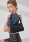YIKOEE Small Nylon Shoulder Bags for Women Elegant Feminine Mini Handbags with Zipper Closure.