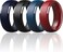 ThunderFit Silicone Rings for Men, Step Edge Rubber Wedding Bands 10mm Wide 2. 5mm Thick - 1/2/3/4/5/6/7 Variety Multipack.
