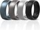 ThunderFit Silicone Rings for Men - 7 Rings / 4 Rings / 1 Ring - Breathable Patterned Design Wedding Bands 8mm Wide - 2. 5mm Thick.