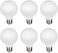 KGC LED Globe Light Bulbs, Neutral White 4000K CRI 90, LED Filament Light Bulb, 5W Equivalent to 40W, G25(G80Dimmable 500LM E26 Medium Base, Milky Glass, Bathroom Vanity Mirror Light Pack of 6.