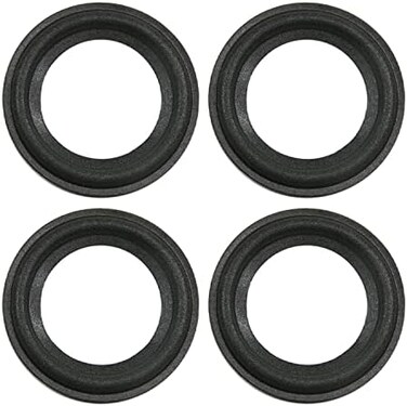 Fielect 4Pcs 2. 5inch/63mm Foam Speaker Edge Surround Rings Replacement Kit for Speaker Repair or DIY Black.