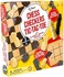 Regal Games Reversible Wooden Board for Chess, CheckersTic-Tac-Toe - 24 Interlocking Wooden Checkers and 32 Standard Chess Pieces - for Age 8 to Adult for Family Fun.