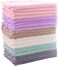 Sunny zzzZZ 24 Pack Kitchen Dishcloths - Does Not Shed Fluff - No Odor Reusable Dish Towels, Premium Dish Cloths, Super Absorbent Coral Fleece Cleaning Cloths, Nonstick Oil Washable Fast Drying (Multi