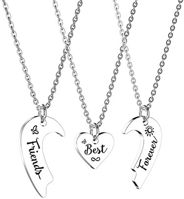 HOFOYA Sisters Best Friends Forever BFF Matching Necklace Set for 2 3 4,Mom Daughter Necklaces,Friendship Necklace,Christmas Birthday Gift for Teen Boys Girls BFF Sister.