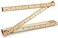 QWORK Folding Wood Rule, 6 FT 6 Inch Foldable Ruler with US and Metric Measurements for Carpenters.