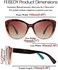 FEISEDY Polarized Retro Sunglasses Women Cat Eye Oversized Frame Sun Glasses B2451.