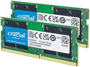Crucial RAM 32GB Kit (2x16GBDDR4 3200MHz CL22 (or 2933MHz or 2666MHzLaptop Memory CT2K16G4SFRA32A.