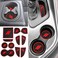 Auovo Anti-dust Mats for Dodge Challenger Accessories 2015-2021 Custom Interior Cup Holder Inserts Door Pocket Center Console Liners (Red, 11pcs/kit.