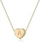 Fettero Tiny Gold Initial Heart Necklace-14K Gold Plated Handmade Dainty Letter Heart Necklace for Women Necklace Jewelry.