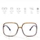 Brandless BIGGY Oversized Square Blue Light Blocking Glasses - Ultralight Fashion Nerd Frames for Women Men, Leopard, Medium.