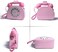 Oweisong Fun Telephone Purse for Women Novelty Pink Phone Tote Handbags Top Handle Shoulder Crossbdoy Bag.