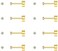 FOSIR 8 Pairs Tiny Flat Back Earrings for Women Men 14K Gold Plated Surgical Stainless Steel Stud Earrings Set Cubic Zirconia Cartilage Earring Hypoallergenic Piercing Jewelry, 2-4mm.