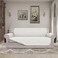 Easy-Going 4 Seater Reversible Sofa Cover with Foam Sticks for Pets (XX-Large, Ivory.