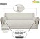 Easy-Going 4 Seater Reversible Sofa Cover with Foam Sticks for Pets (XX-Large, Ivory.