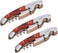 Kit-Home Professional Waiter Corkscrew Wine Key for Bartenders Set of 3, With Long Rose-Wood Handle Wine Tool, Wine Bottle Opener for Bar Restaurant Waiters, Sommelier.