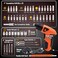 JOY TOWN Kids Real Power Drill Set &ndash; Electric Cordless Drill Tool Kit for Children with Interchangeable Bits, Flexible Shaft, Charger, All in Carrying Case, Learning Tools for BoysGirls Home DIY.