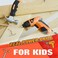 JOY TOWN Kids Real Power Drill Set &ndash; Electric Cordless Drill Tool Kit for Children with Interchangeable Bits, Flexible Shaft, Charger, All in Carrying Case, Learning Tools for BoysGirls Home DIY.