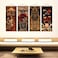 WEROUTE Warrior's Dreams Canvas Wall Art Print Poster Armored Helmet Samurai spirit with Scroll Wood Framed Ready to Hanger Home Karate Hall Sushi Restaurant Decor 16&rdquo;x35&rdquo; (4pcs japan poster.