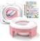 MCGMITT Portable Potty Seat for Kids Travel - Foldable Training Toilet Chair for Toddler Girls with Storage Bags for Outdoor and Indoor Easy to Clean(Pink.