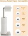 DECLUTTR Free Standing Bathroom Toilet Paper Holder Stand with Reserve Stainless Steel Pedestal Tissue Roll Holder Nickel.