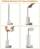 DECLUTTR Free Standing Bathroom Toilet Paper Holder Stand with Reserve Stainless Steel Pedestal Tissue Roll Holder Nickel.