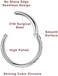 TDEBA 20G 18G 16G Clear CZ Nose Rings Hoop 316L Surgical Steel Cartilage Earrings 5-12mm Daith Helix Rook Tragus Piercing Jewelry Stainless Steel Silver Conch.