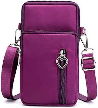 VINAIDA Small Crossbody Wallet Phone Bag for Women Mini Crossbody Cell Phone Purse, Purple, Small.