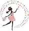 DEKOSH Girl Wall Decals for Baby NurseryPeelStick Decorative Wall Art Sticker for Teen Girl Bedroom, Playroom Mural.
