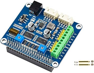 Bicool Stepper Motor HAT for Raspberry Pi 4B/3B/2B/B/Zero/W/WH/ and Jetson Nano,DRV8825 Motor Controller Drives Two Stepper Motors, Up to 1/32 Microstepping,Use for 3D Printer,Sculpturing Machine etc.